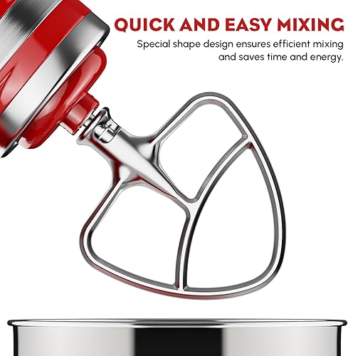 Miniatura 4 de Accesorio de paleta de acero inoxidable para batidora de pie Kitchenaid, se adapta a cuencos mezcladores de pie inclinable de 4.5 a 5 cuartos de