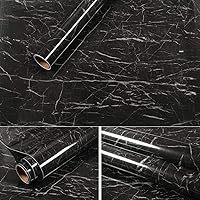 Vista 2 de Q QIHANG Papel tapiz autoadhesivo grueso e impermeable de granito, película extraíble de granito, papel de contacto de cocina para encimeras, Color-1