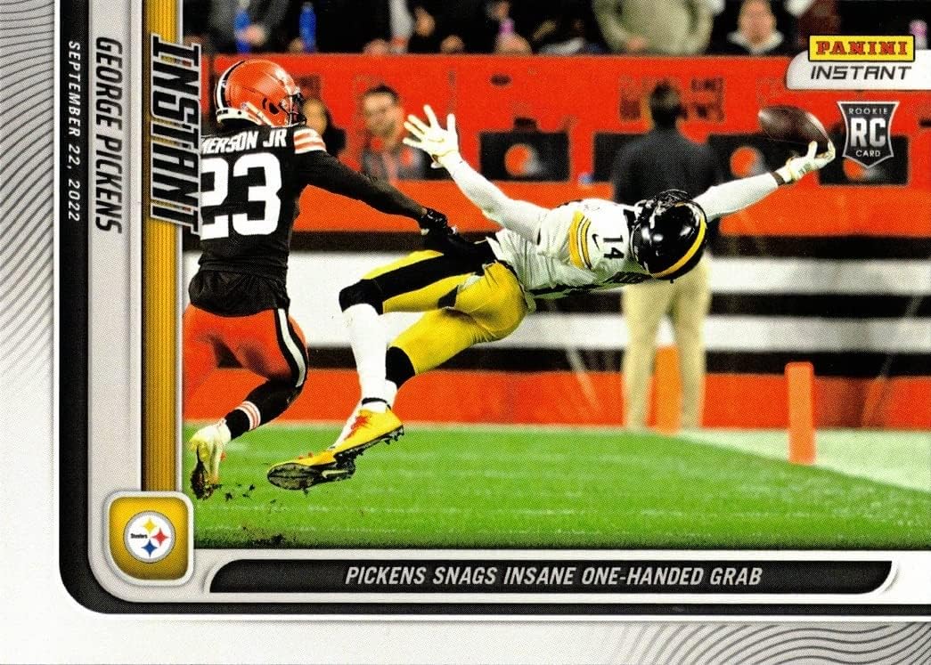 2022 Panini Instant Football #25 George Pickens Rookie Card Steelers - Insane One-Handed Catch