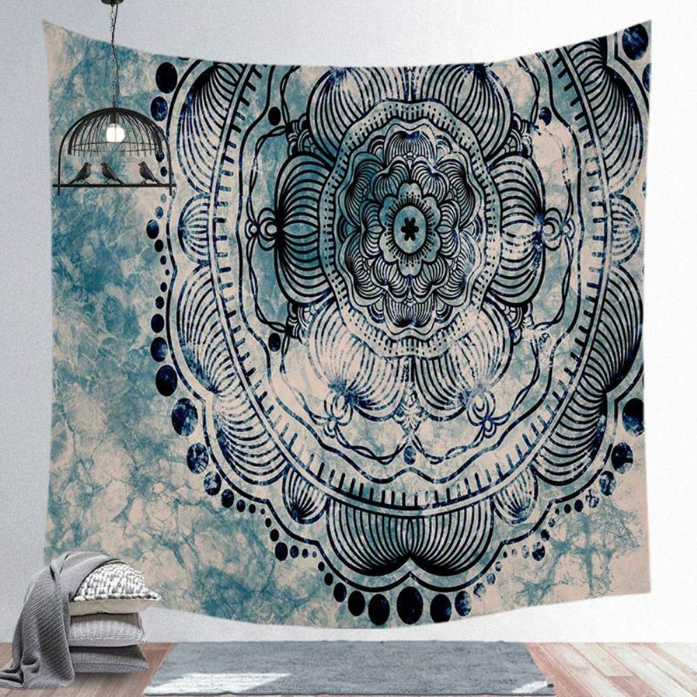 Shouzhigo Arazzo Bohémien Mandala Pavone - 150x210 Cm - Tappezzeria Verde Per Parete, Copriletto, Spiaggia