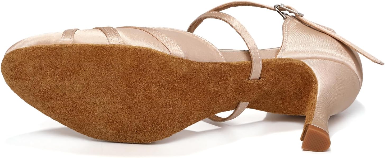 Women's Ballroom Dance Shoes Closed Toe Latin Salsa Ladies Waltz Social Dancing Heels Shoes