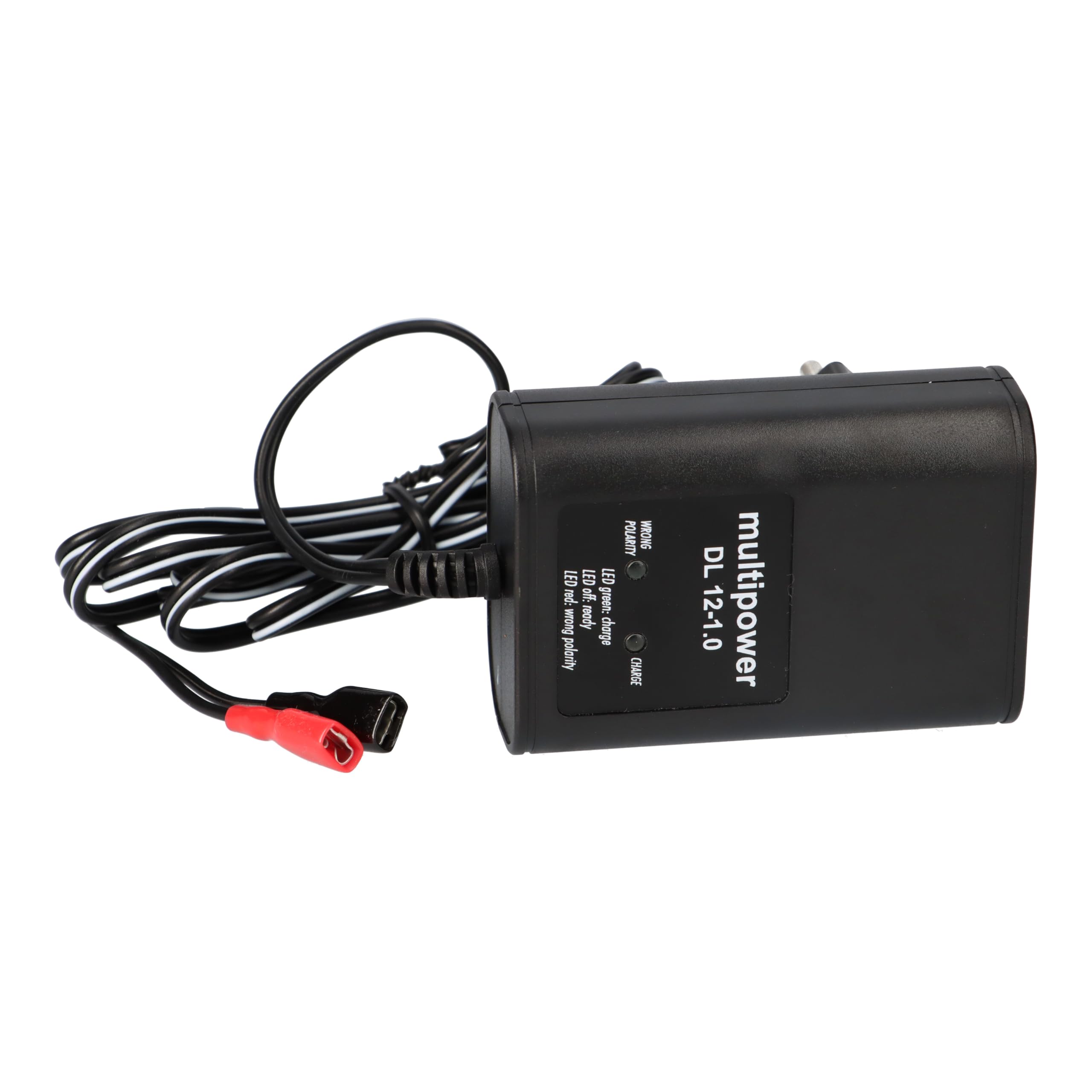Juego de baterías de plomo AGM de 12 V y 12 Ah con cargador 1 A, Faston de 6,3 mm, batería Multipower MPL12-12 + cargador DL12-1.0, sin mantenimiento, Eurobat 10 años, 151 x 98 x 98 mm
