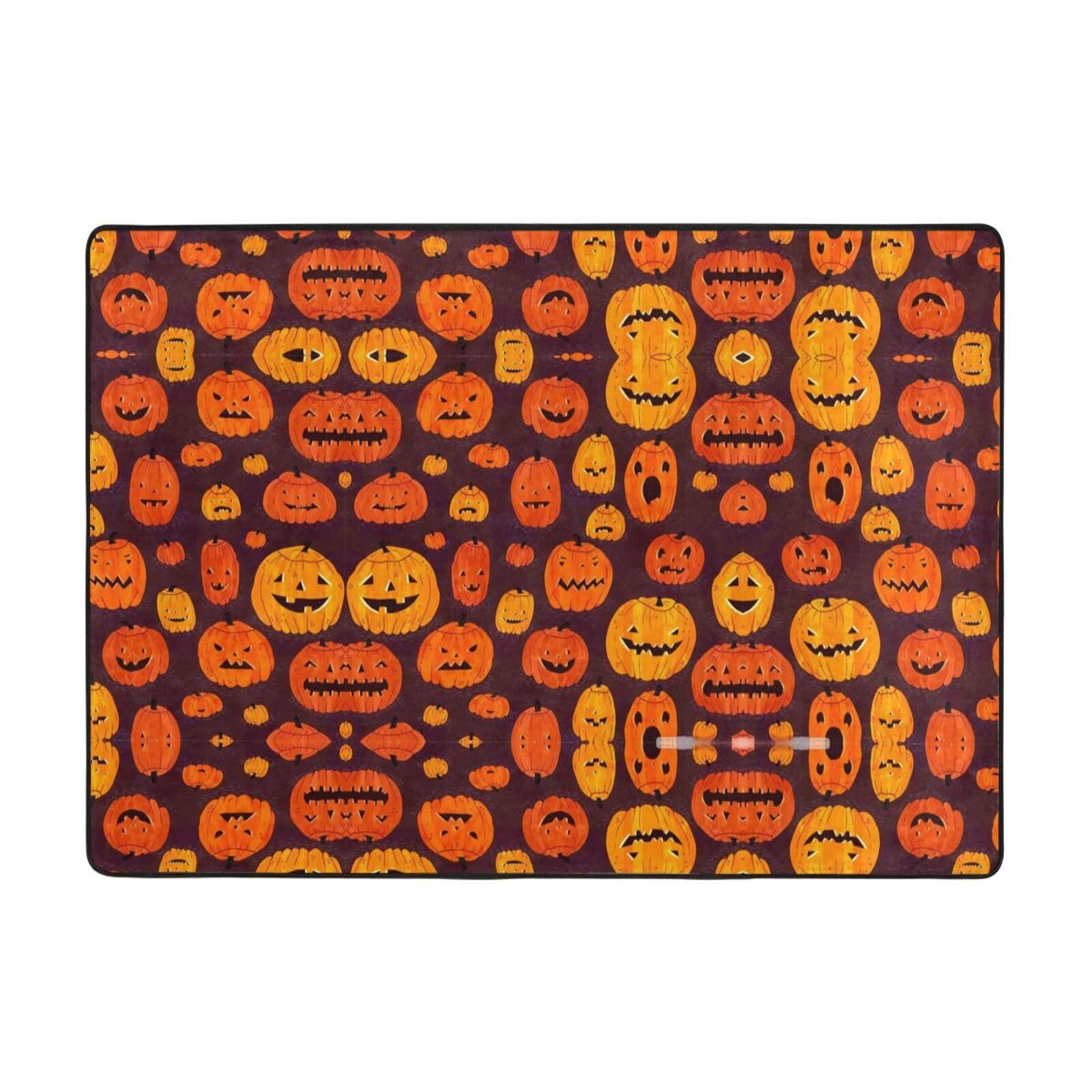 Tapis citrouille Halloween grand tapis imprime moderne 203 x 147 cm
