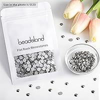 Vista 343 de Beadsland 1440 diamantes de imitación de cristal con parte trasera plana, gemas redondas, sombra dorada, SS20, 0.181-0.189 in