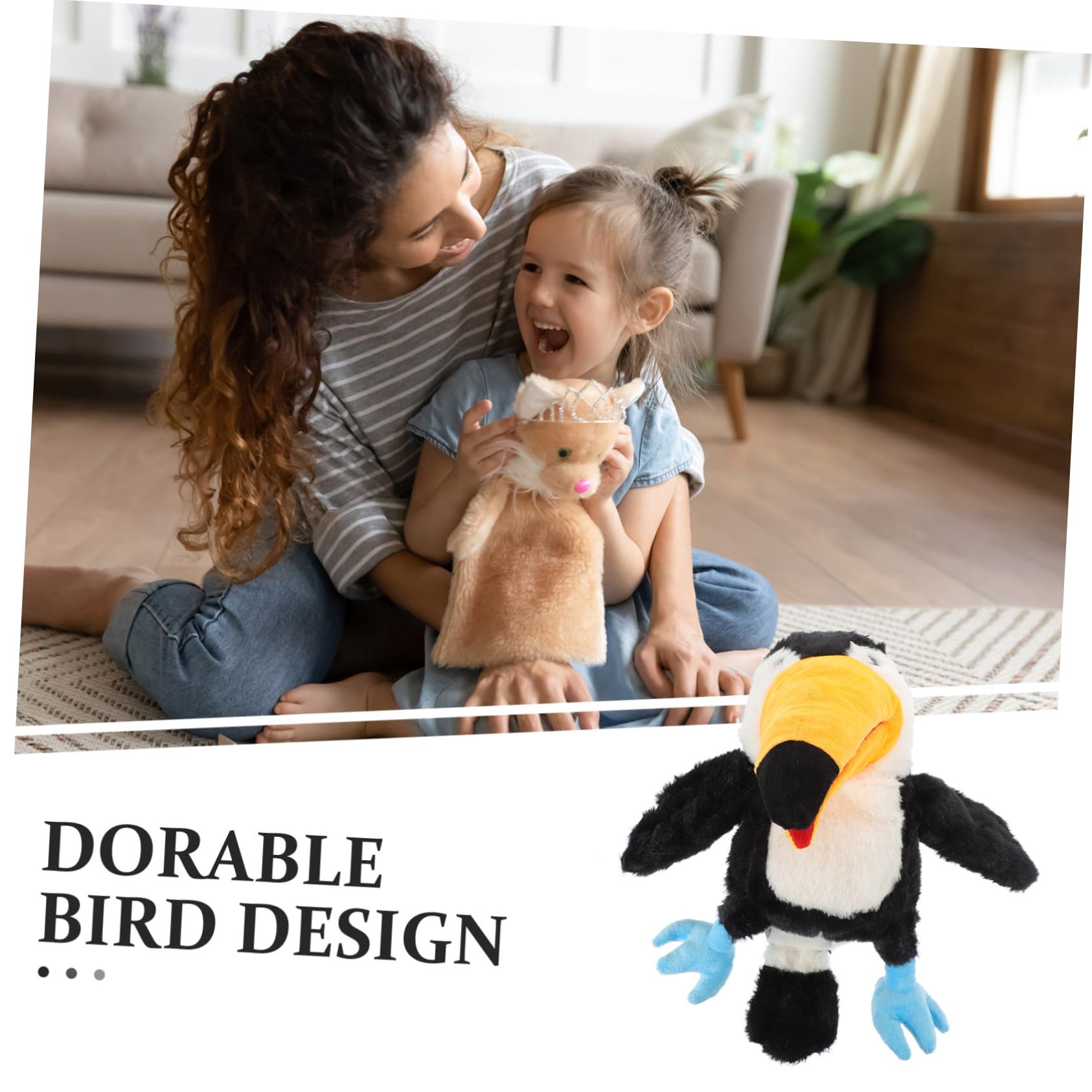 Marioneta de Mano de Peluche de Pájaro Adorables para Niños Tamaño Único Interactiva para Contar Historias Juego Educativo Creativo para Teatro y Diversión Familiar