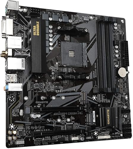 Miniatura 6 de GIGABYTE B550M DS3H AC - Tarjeta madre compatible con AM4 AMDB550Micro ATXDual M.2SATA 6GbsUSB 3.2 Gen 1PCIe 4.0HMDIDVIDDR4