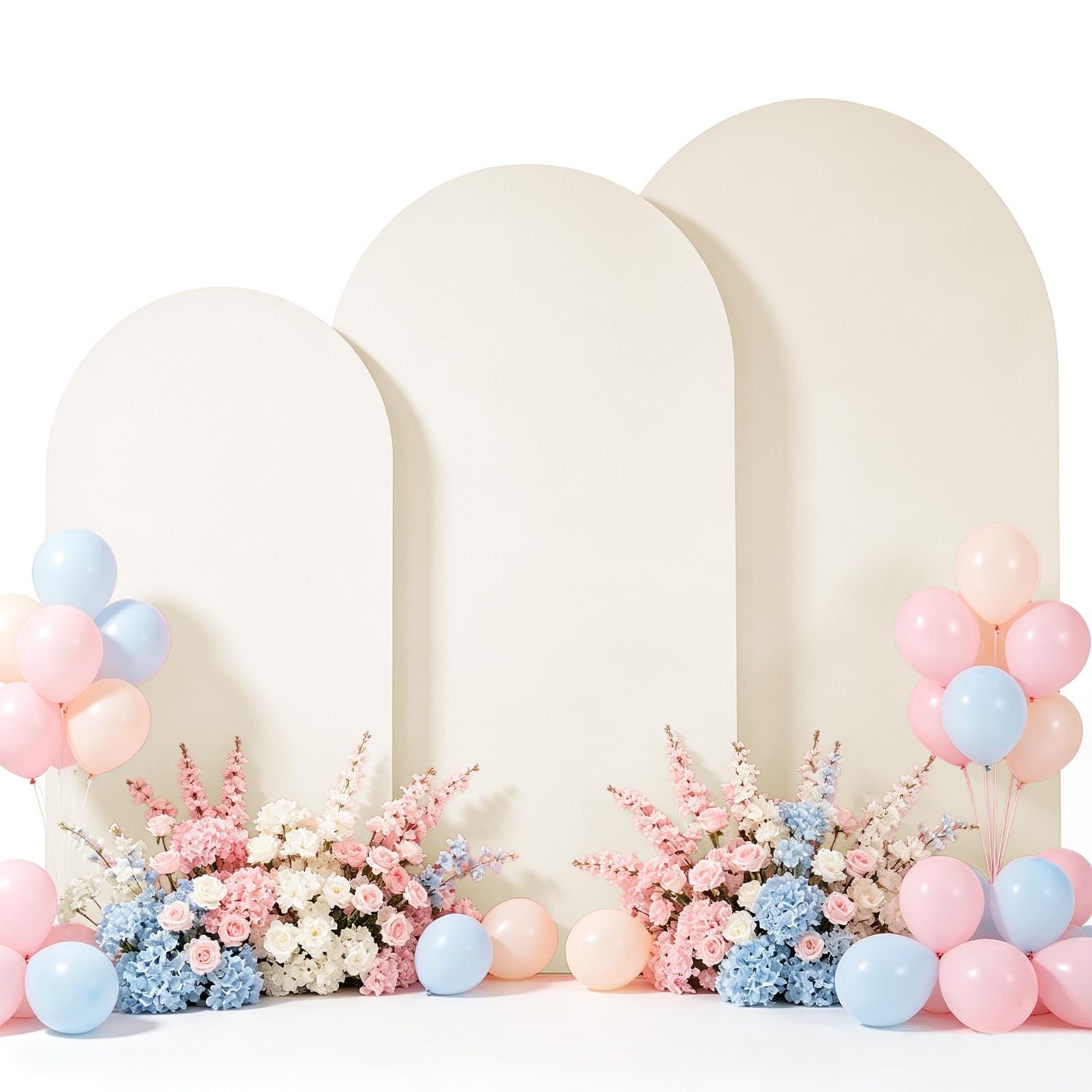 3 Stück Bogen Hintergrund Abdeckung, Doppelseitiger Hochzeitsbogen Abdeckung Hintergrundabdeckung, Fotografie Bogenabdeckung für Hochzeit, Geburtstag, Zeremonie, Party & Bankett Dekoration