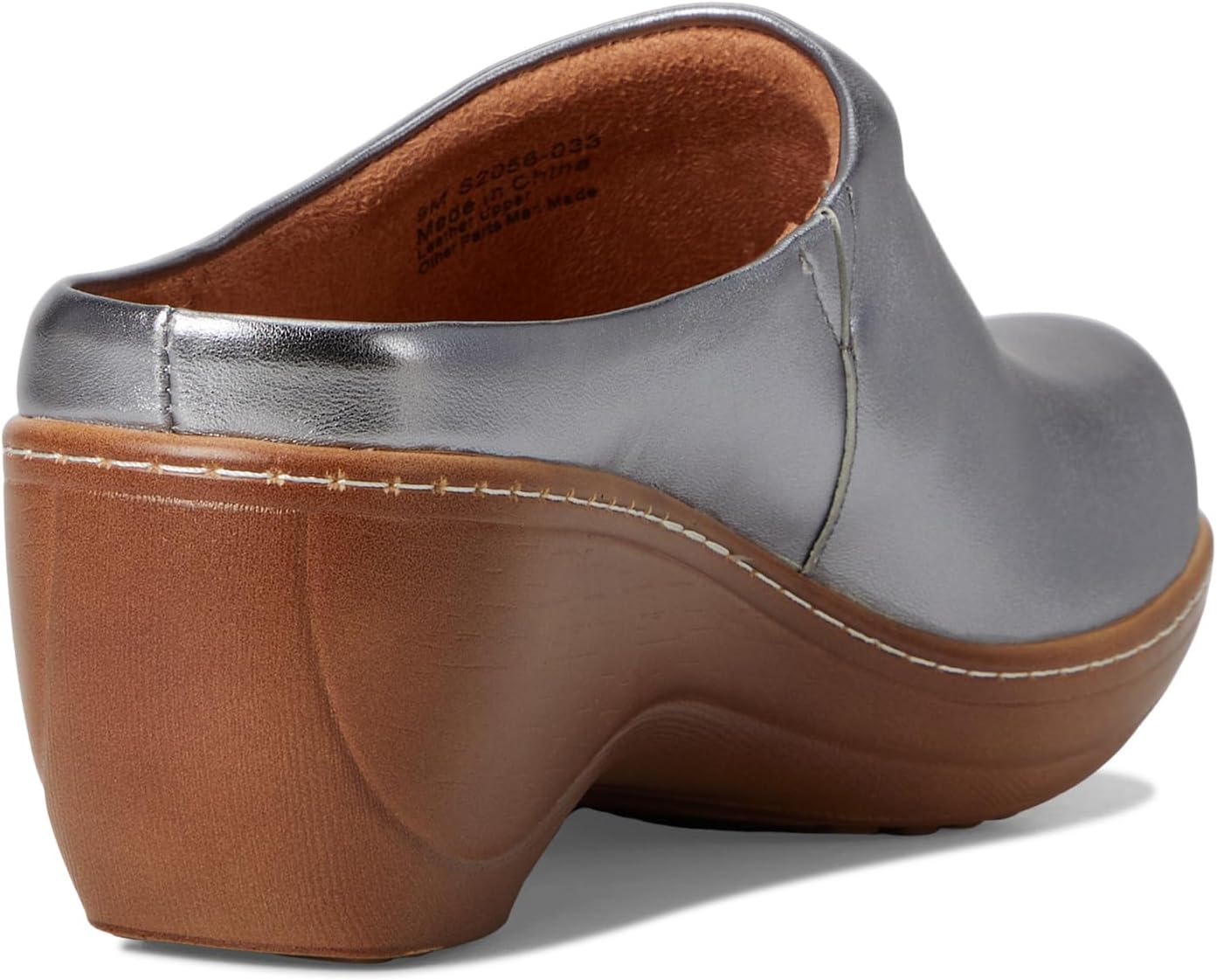 SoftWalk Women's Madison Clog, Pewter, 10 Narrow - Image 6