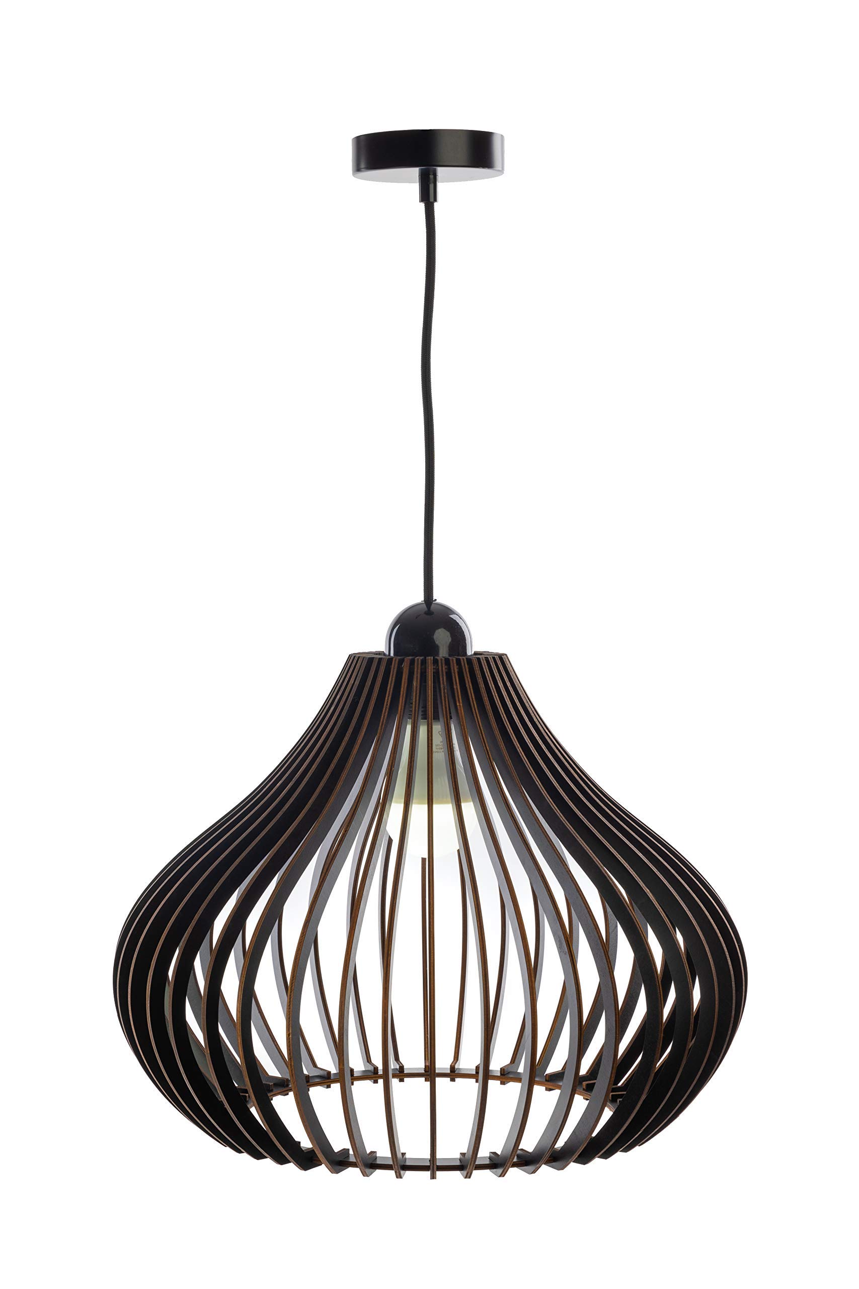 Bellaniks Wood Pendant Light EasytoAssemble Ceiling Chandelier