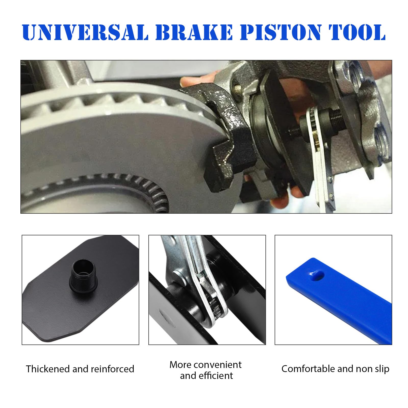 Brake Caliper Compression Tool, 360° Rotating Ratchet with 4 Hooks, Piston Compressor for Single/Twin/Quad Piston, Disc Brake Repair for Car, Truck, SUV
