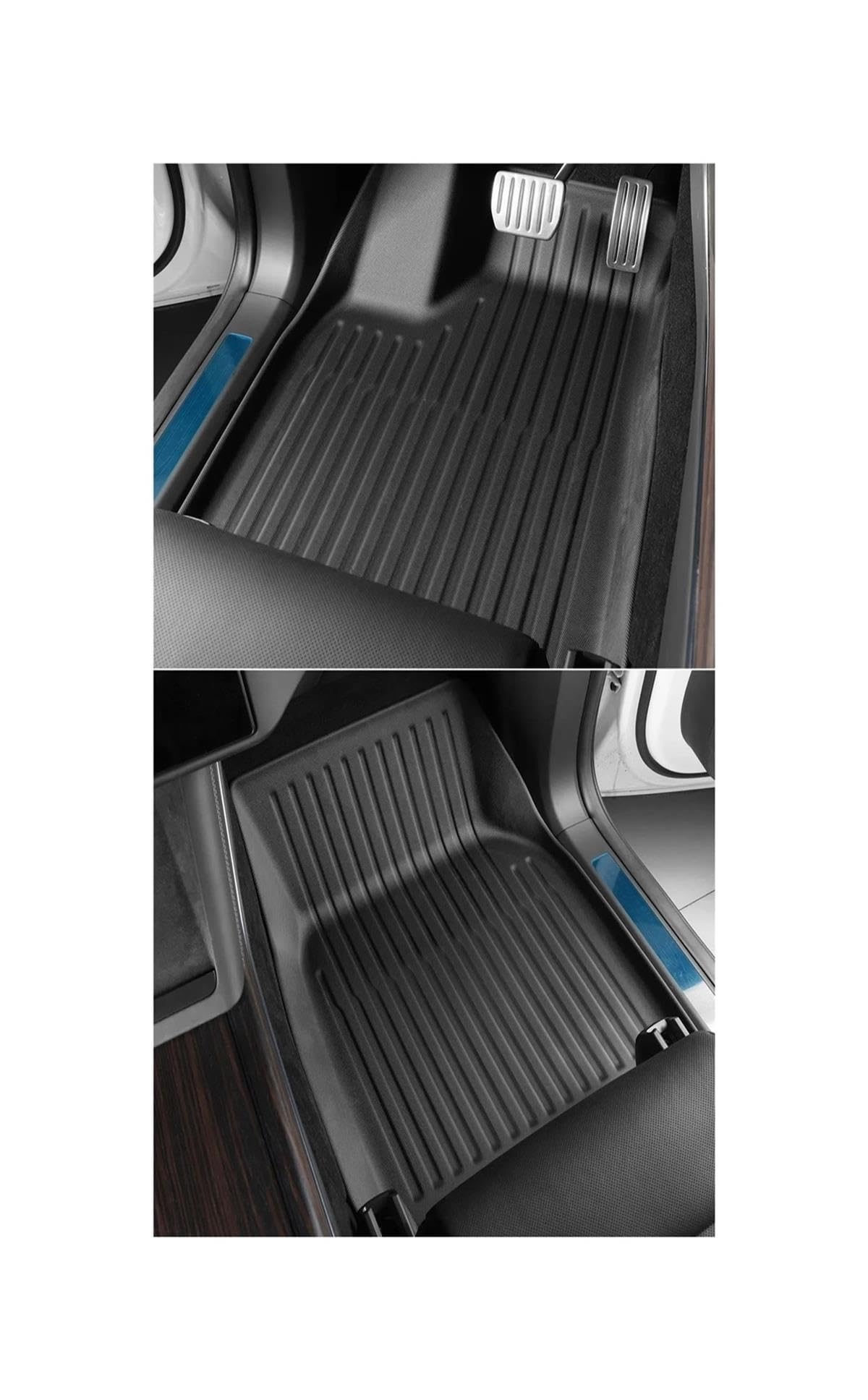 Auto Kofferraummatten TPE 3D Auto Fußmatten Cargo Liner Stamm Pad wasserdichte Schutz Linke Ruder Für Tesla Für Modell X 2024 5/6/7 Sitz(6seats Trunk)