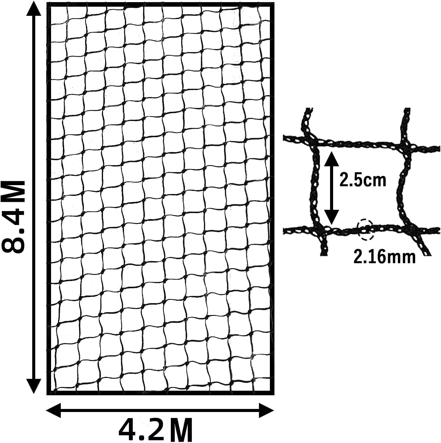 Amazon | Gulfmore 野球 ネット 防球ネット 4.2X8.4m 網