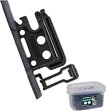 TRESSELEC - Isolateur clôture électrique universel - 50pcs - Compatible avec Cordes, Cordons jusqu'à 6mm et Rubans jusqu'à 40mm - Robuste et facile à visser - Pour piquets Bois - Fermeture à clip
