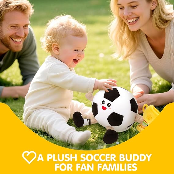 hahaland Baby Toys 6 to 12 Months, Crawling Football Plush Babies Toy