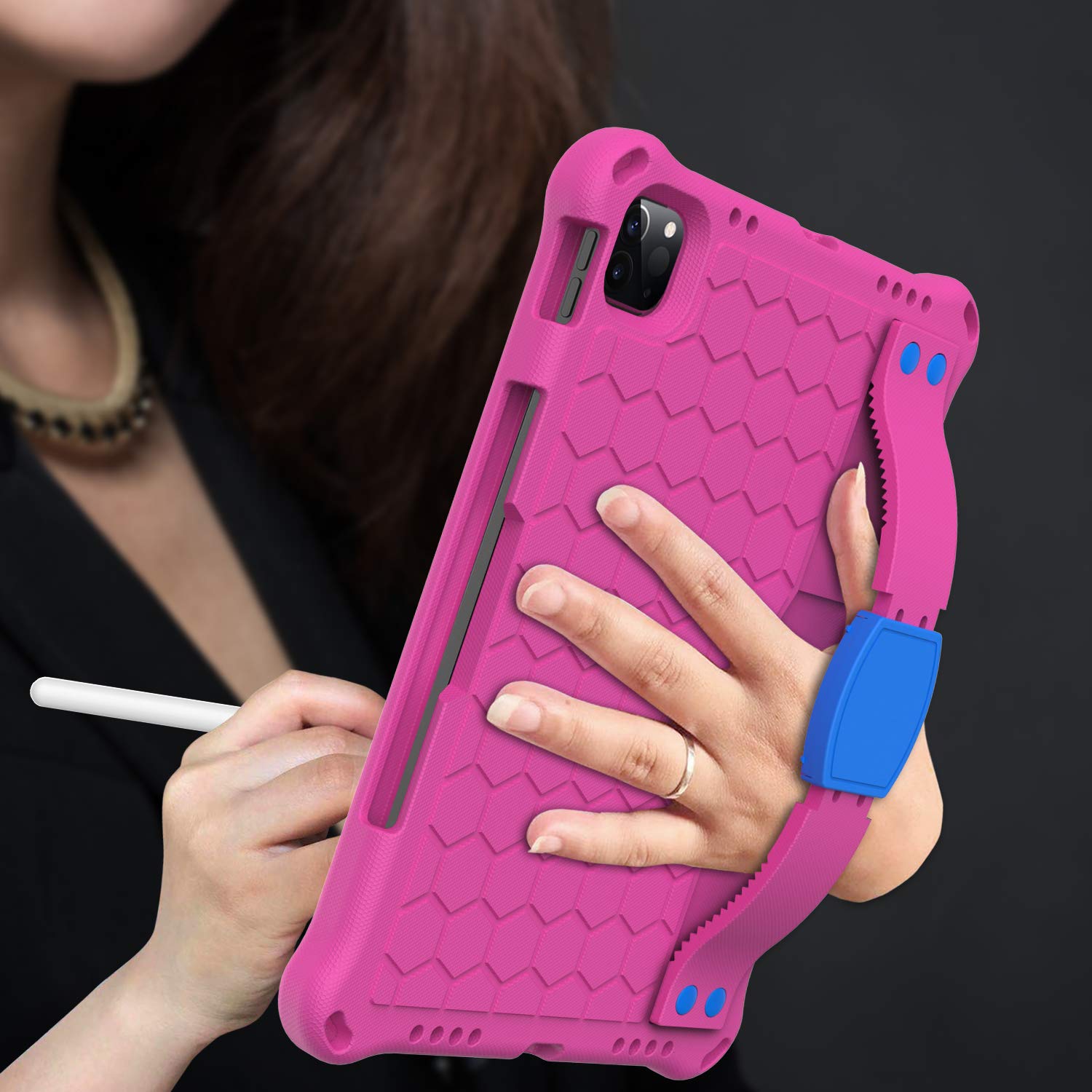 Custodia Bambini Per IPad 10.9 E IPad Pro 11 (3a/2a Gen) Con Cavalletto - Rosa