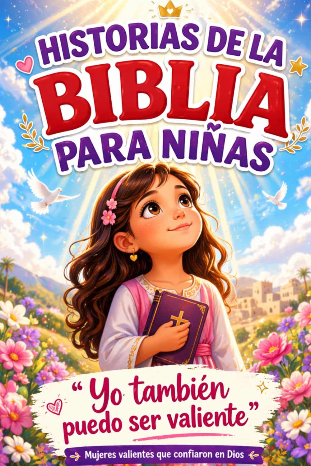 HISTORIAS DE LA BIBLIA PARA NIÑAS YO TAMBIEN PUEDO SER VALIENTE: MUJERES VALIENTES QUE CONFIARON EN DIOS: Hermoso devocional infantil con lecciones de fe y valentía para niñas de 5 a 10 años