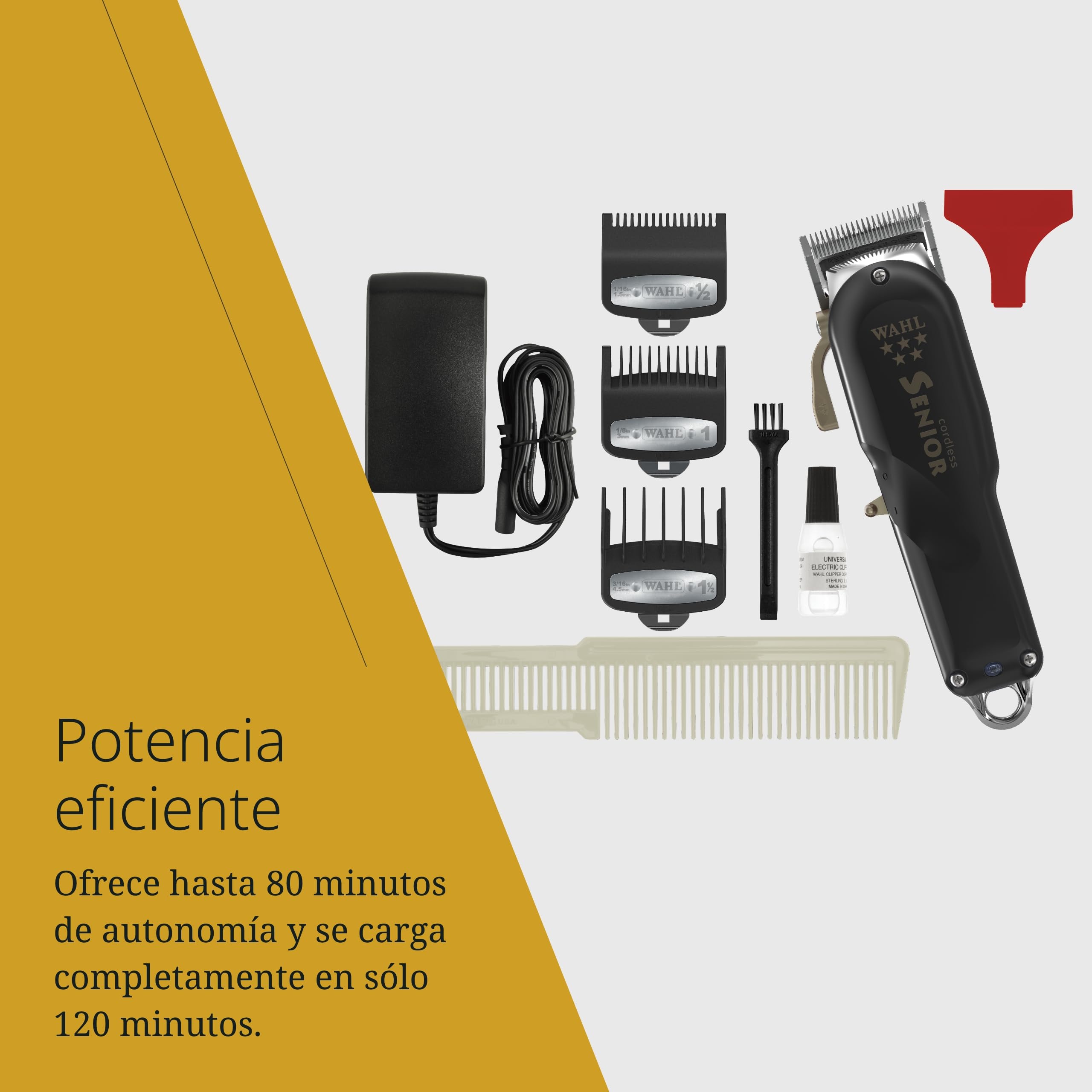 Wahl Cordless Senior Cortapelos Profesional Inalámbrico con Cable Máquina de Cortar Pelo Potente Rápida Corte de Precisión