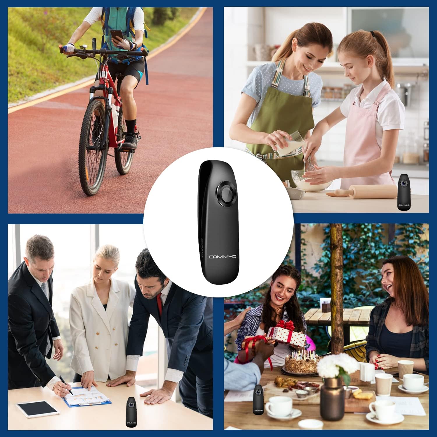 Close-up of the CAMMHD M1 Body Camera's magnetic back clip