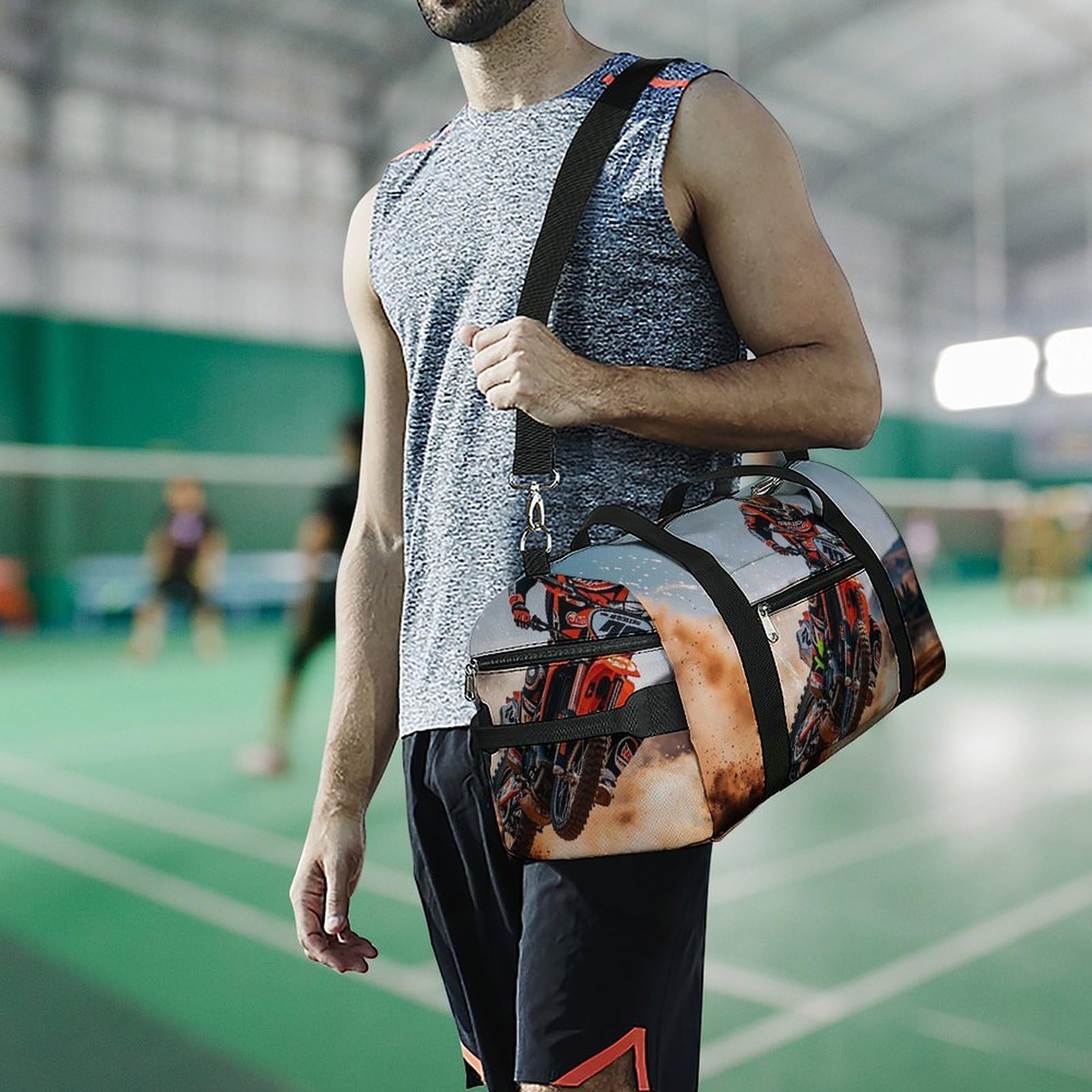 Borsa sportiva da palestra per moto da uomo e donna, impermeabile, grande borsa da viaggio per allenamento