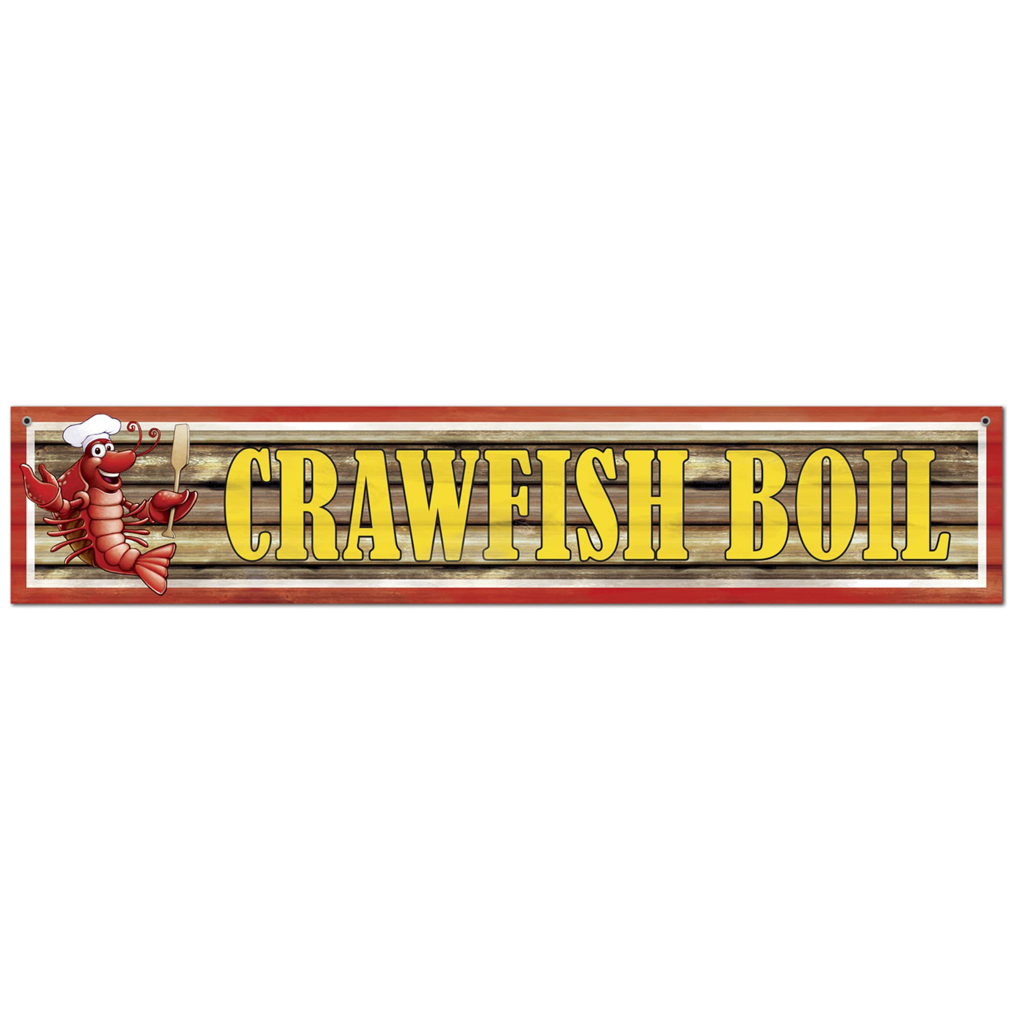 Banderole de fête Crawfish Boil léopard 54837 en rouleau de 30,5 cm