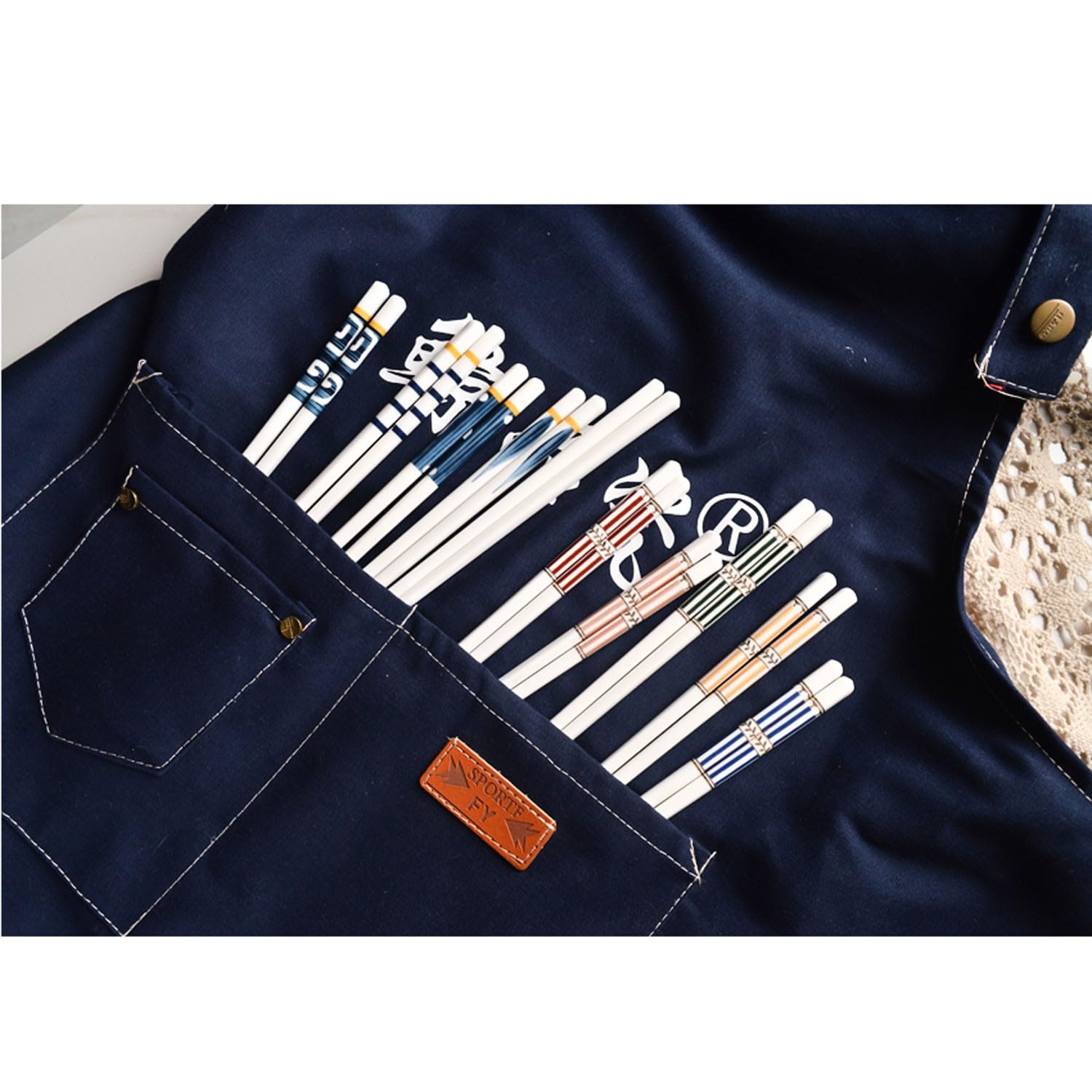 Baguettes en céramique, Baguettes en métal, baguettes japonaises céramique, coffret cadeau de haut gamme(A)