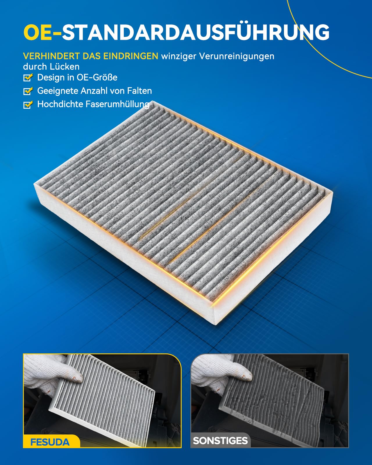 CUK 2533-2 Innenraumfilter/Kabinenluftfilter, Pollenfilter mit Aktivkohle, für Pkw + Transporter, 2er Set