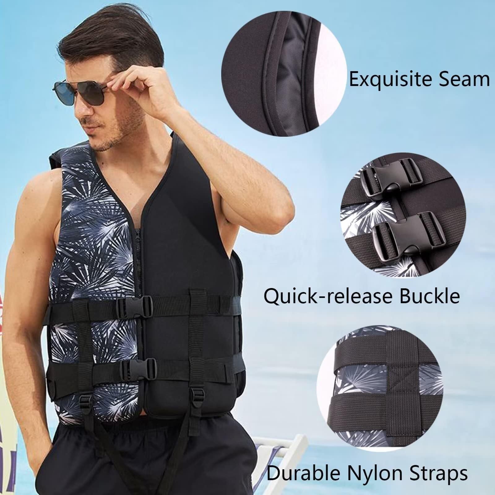 Giacca da Surf con Cerniera for la Pesca in Kayak in Barca | Giacca da Surf in Neoprene con Cerniera e Cinghie Regolabili for Kayak, Pesca, Paddle Boarding e Canottaggio