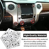 Vista 3 de 5 piezas de aleación de aluminio para perillas de aire acondicionado y estéreo, 4WD, compatibles con interruptor central de control de aire