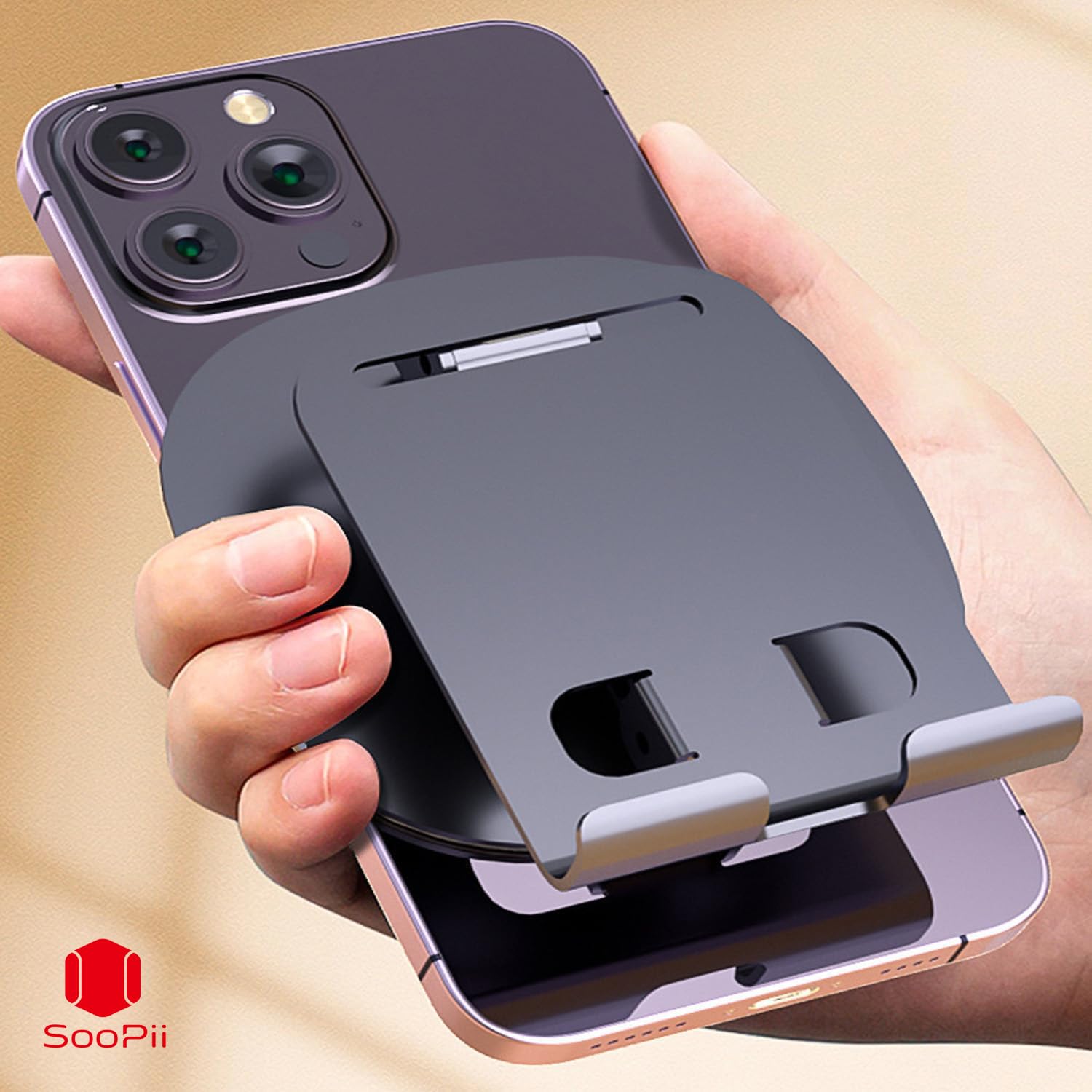 SOOPII Desktop Premium- A Grade Quality Mobile Phone Stand + Tablet Stand, Tab Stand, Mobile Holder, Adjustable & Foldable Mobile Stand, Stand for Mobile Phone and Tablet 2