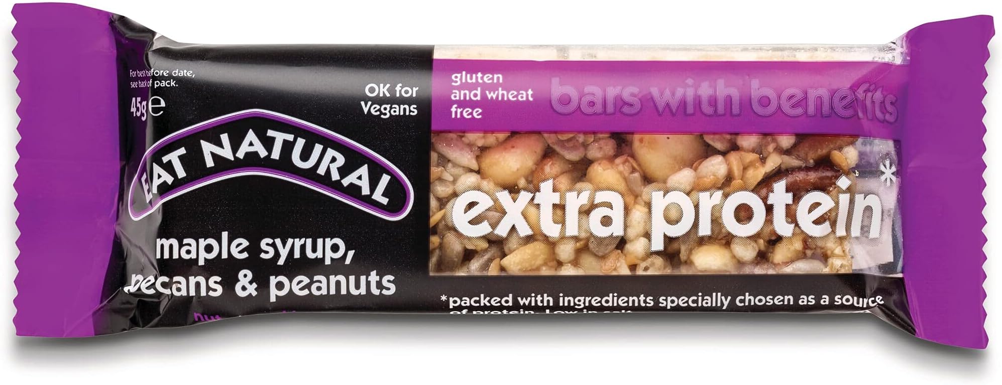 Maple Syrup, Pecan & Peanut Nut Bars - 12x45g