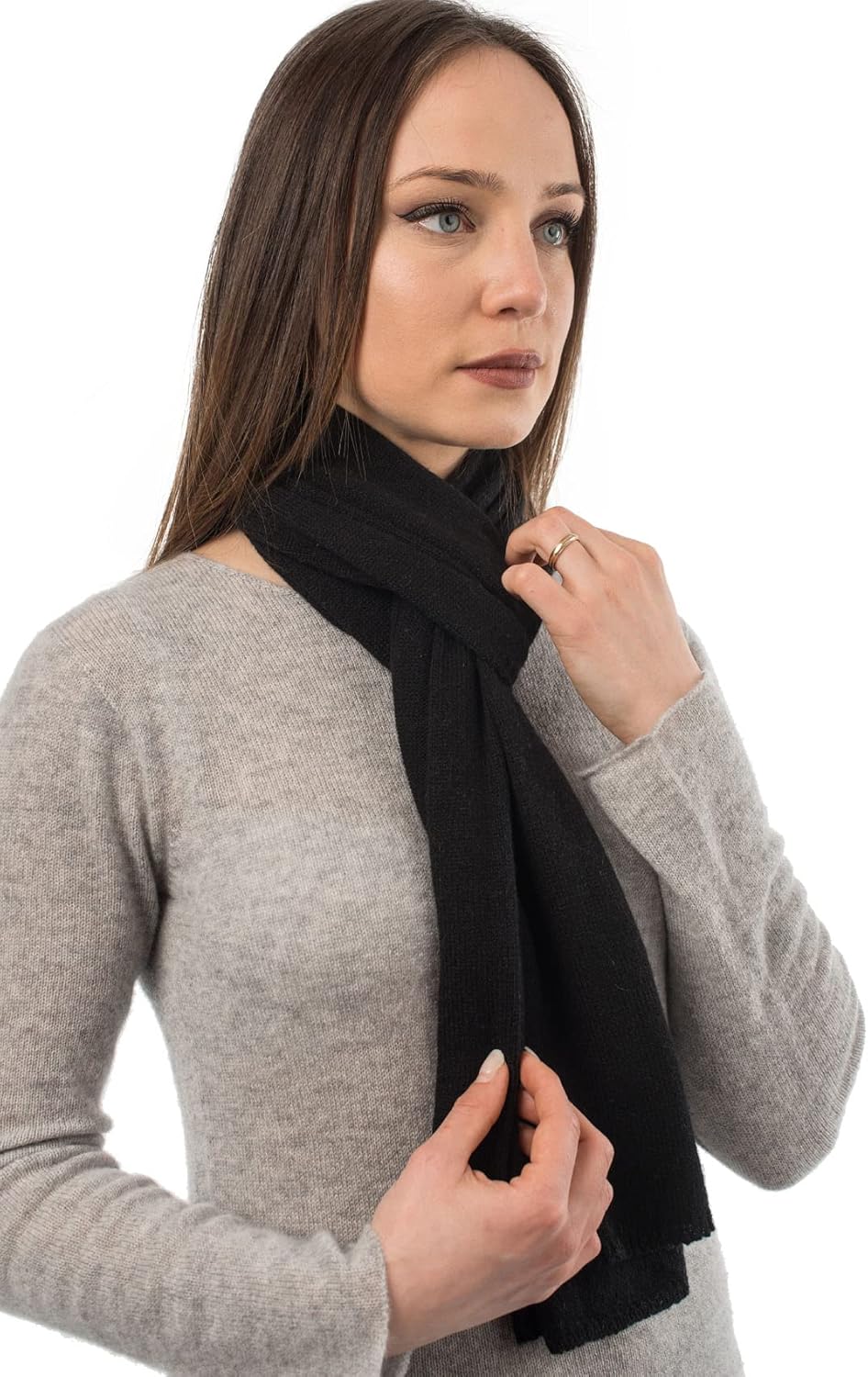 Dalle Piane Cashmere - 100% Cashmere Classic Scarf - Made in Italy - Neck Warmer (12" x 63") - Luxury Gift