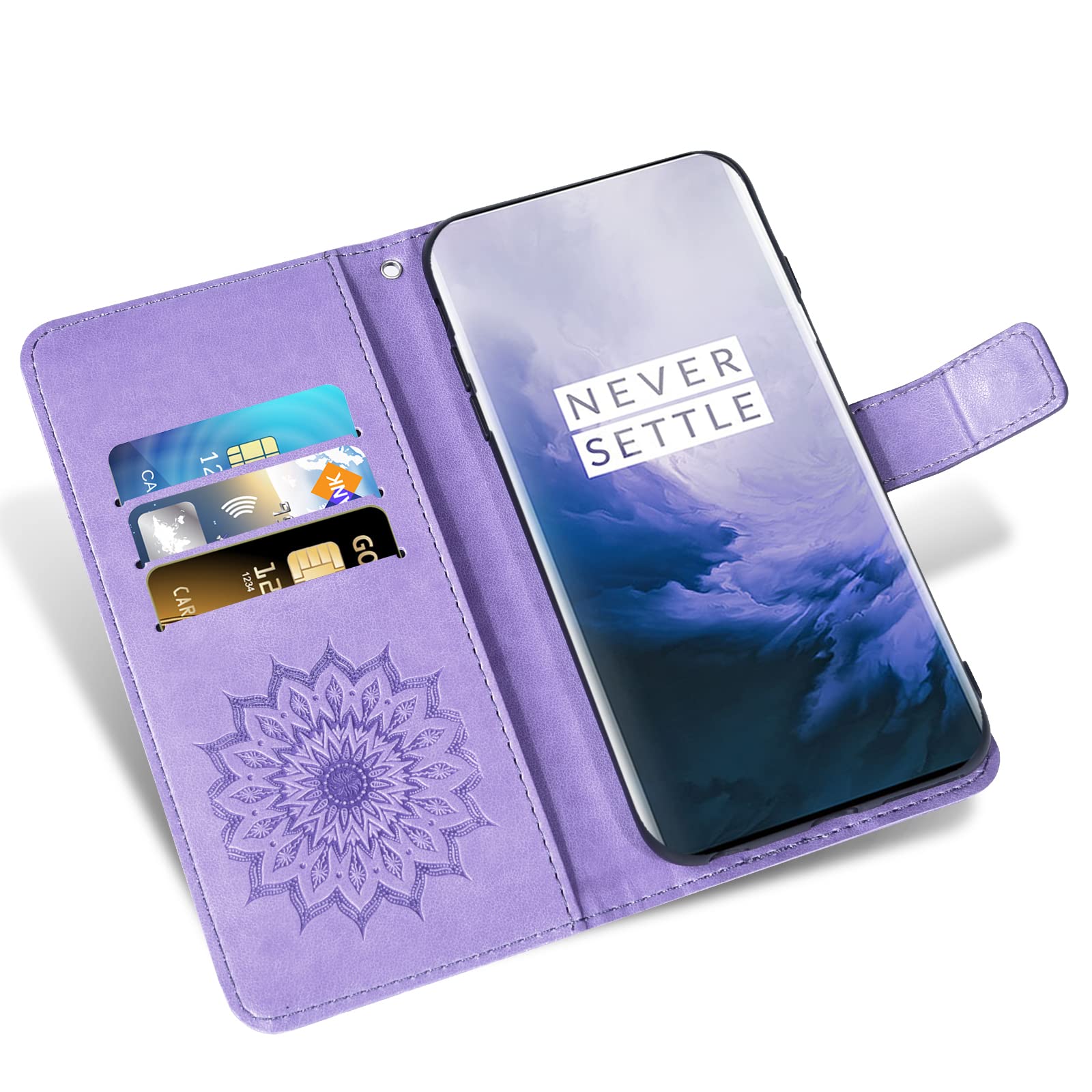 OKZone Cover Per OnePlus 7, Custodia Flip Pelle Portafoglio - Foto 9