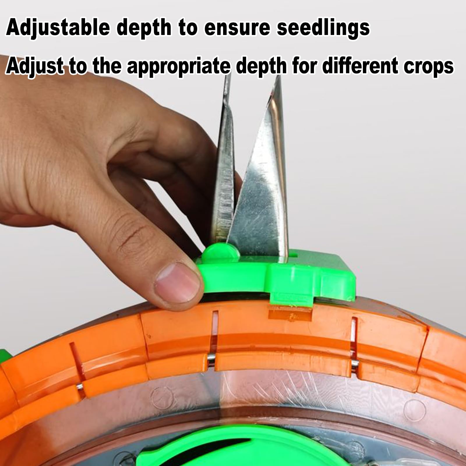 Spanditore per Semi Portatile Seminatrice Agricola Seminatrice A Rulli per Seminatrice da Giardino A Spinta Manuale E Applicatore di Fertilizzante per Arachidi Mais Soia