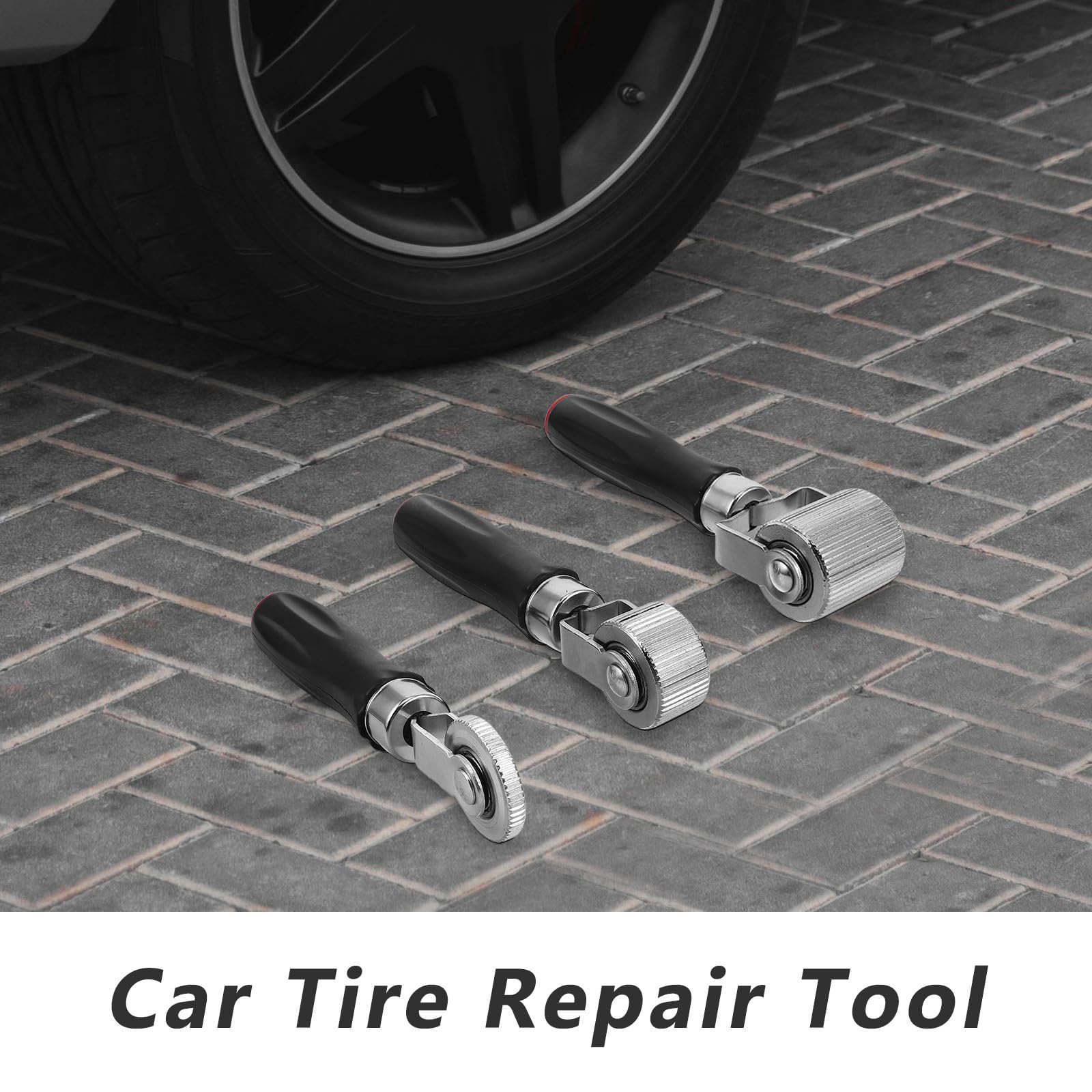 Reifenreparaturset mit 6 teiligem Kunststoff und Metall Kompaktes Reparaturwerkzeug für Kleine Autoreifen zur Blasenreduzierung und Glatten Reifenoberfläche für Täglichen Notfall