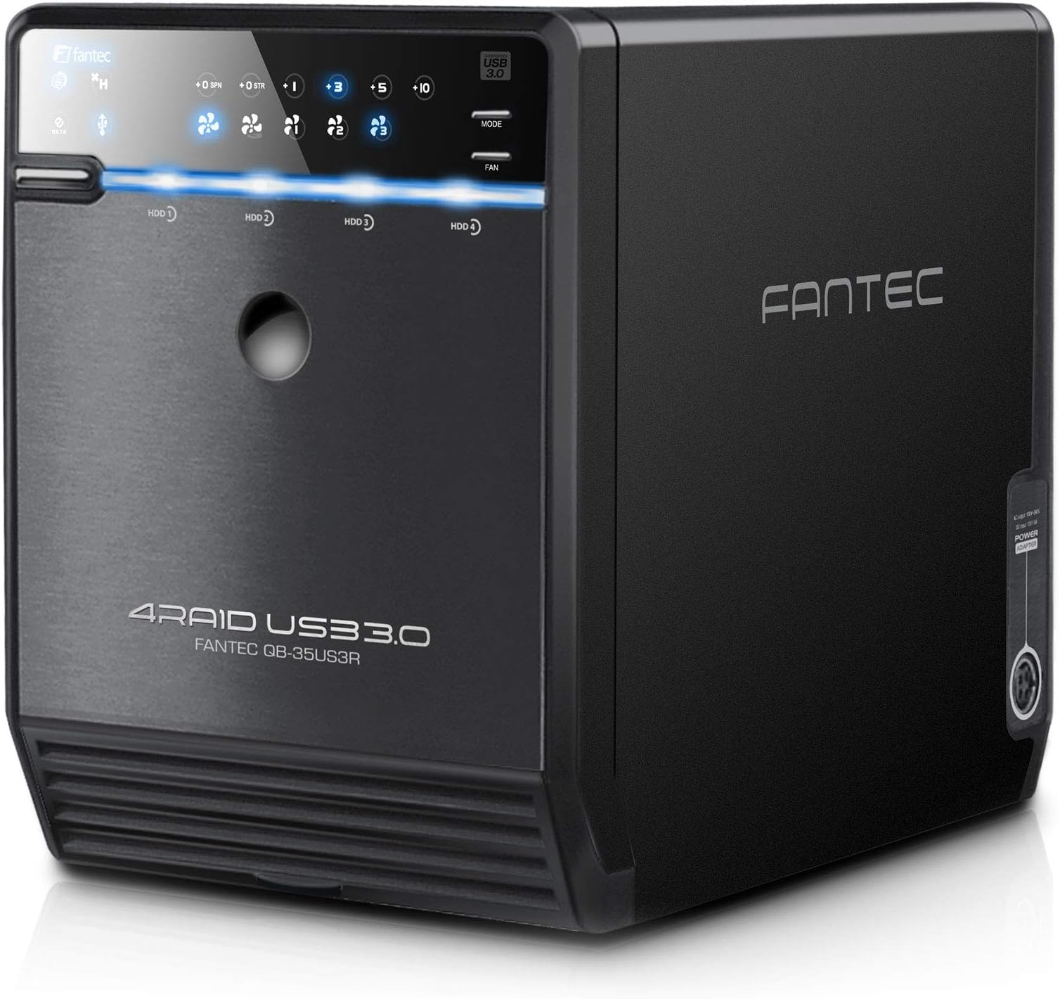 Fantec QB-35US3R Hard Drive Enclosure for 4x 8.89 cm (3.5-Inch(SATA I/II/III Drives Black