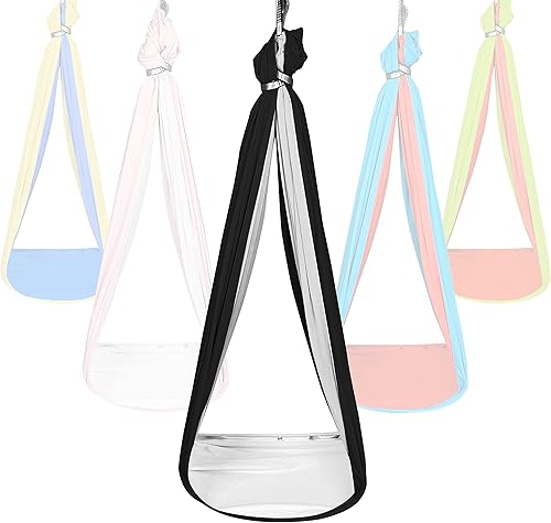 Columpio sensorial para niños con colores reversibles  Kit para colgar en el techo de interiorexterior para árbol incluido, ideal para autismo, TDAH