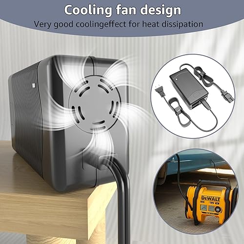 Miniatura 3 de Repuesto para cable de alimentación Dewalt N557514 compatible con inflador DeWalt DCC020IB, pieza de repuesto de fuente de alimentación, inflador de