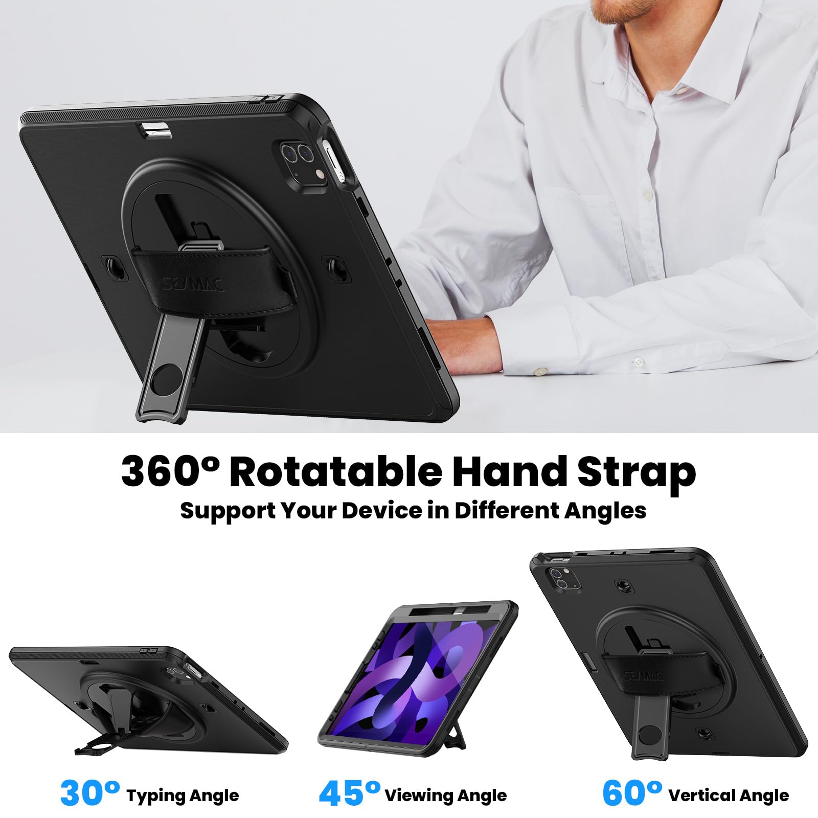 Amazon.co.jp: SEYMAC iPad Air 第5世代/第4世代用ケース 10.9インチ用