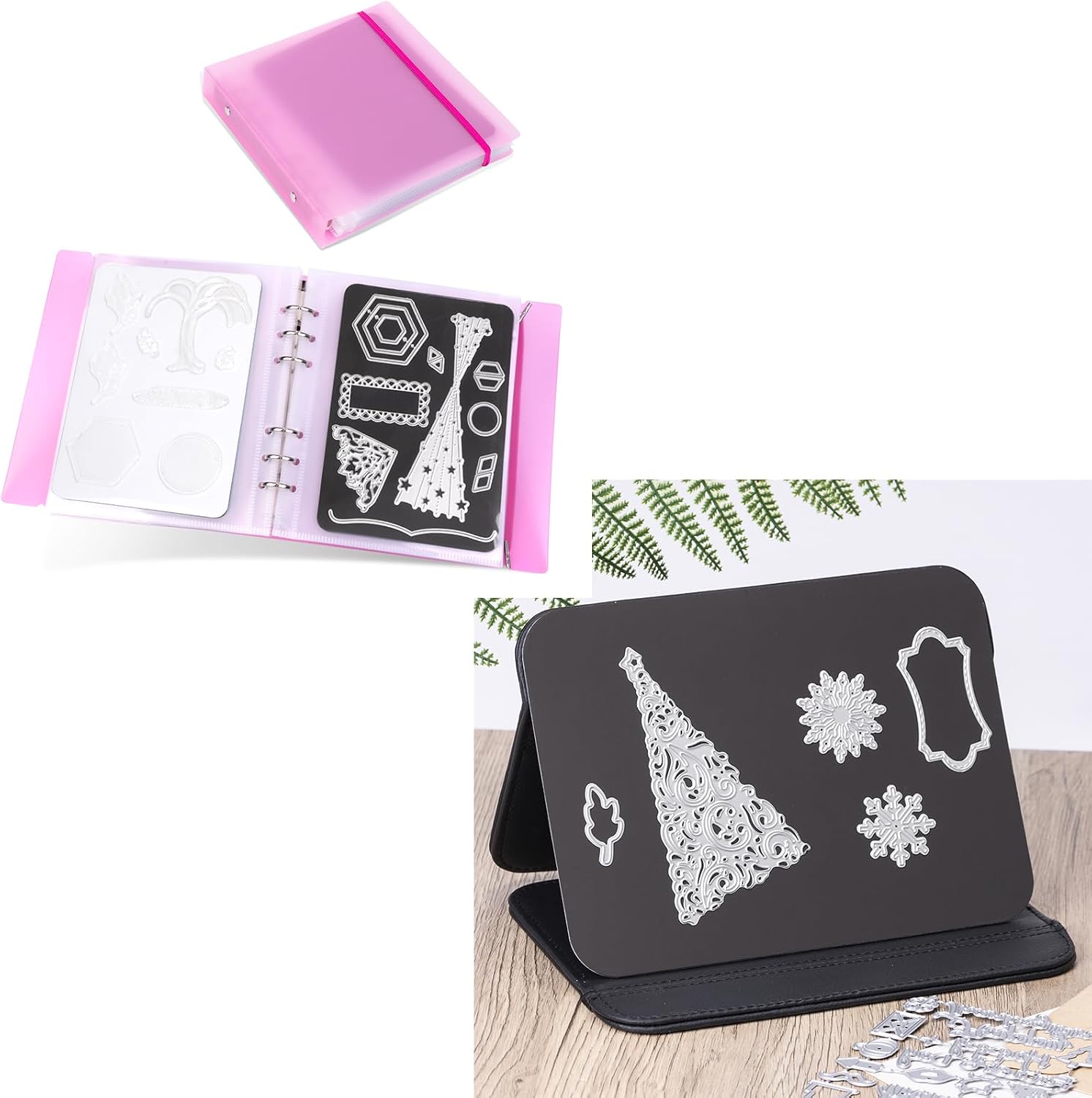 UNIMEIX 12 Pcs Magnetic Sheets for Dies Storage + Stand