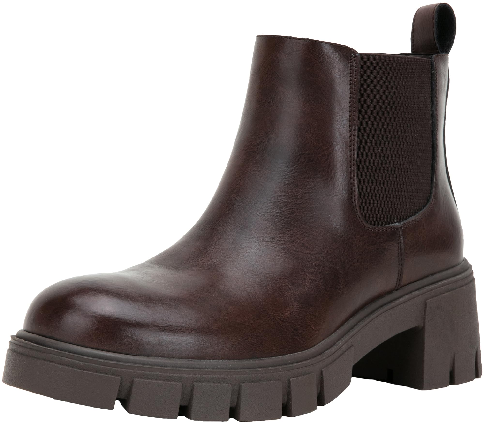 Vepose Women's 936 Chelsea Ankle Boots Platform Lug Sole Elastic Slip on Booties