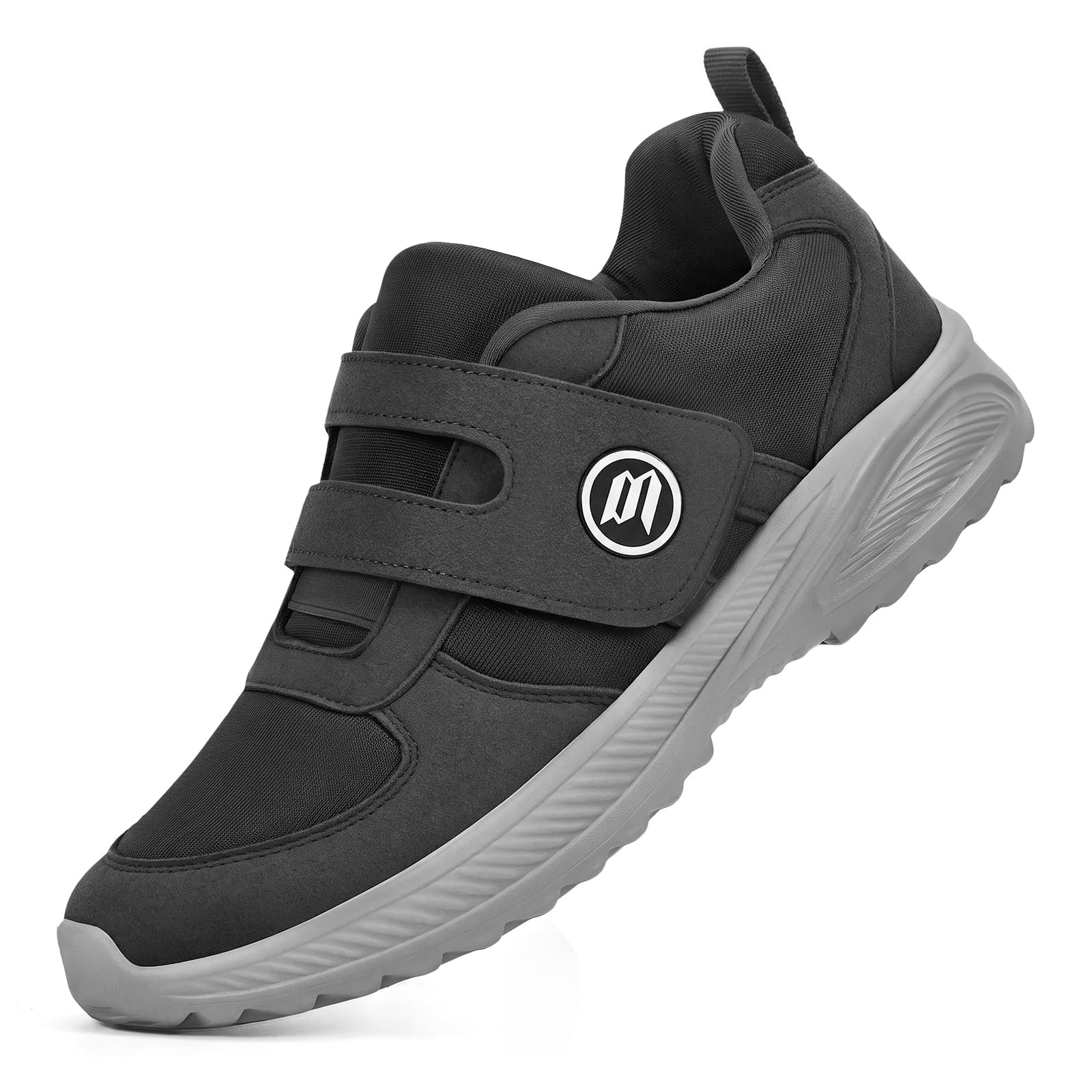 Bigzagger Diabetiker Schuhe Herren Damen Extra Weit mit Klettverschluss Orthopädische Schuhe mit Memory Foam Sohle Nahtloser Ultraleicht Gesundheitsschuhe für Geschwollene Füße