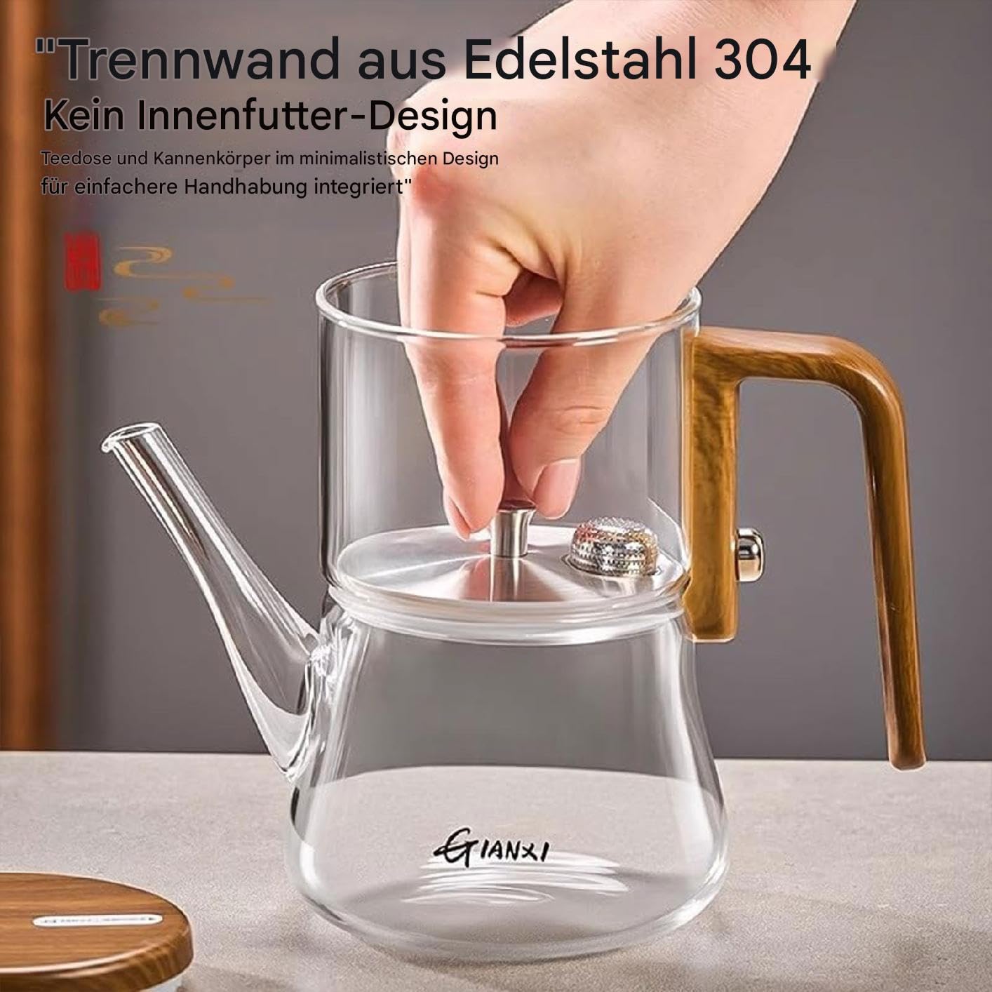 Magnetische -, magnetische - mit Sieb – Press-Control-, hochtemperaturbeständige Press-, dicke lose Teekannen