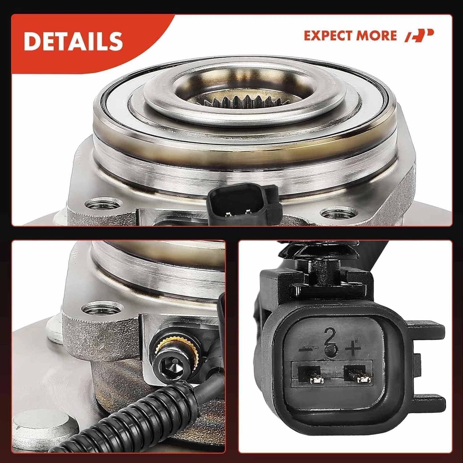 A-Premium Front Wheel Bearing and Hub Assembly with ABS & 5-Lug Compatible with Dodge Grand Caravan 2008-2020, Chrysler Town & Country 2008-2016, VW Routan 2009-2014 - Image 8