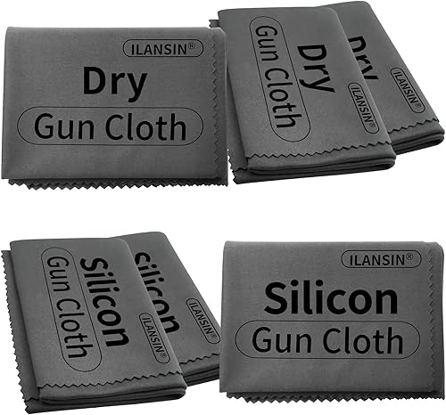 Miniatura 13 de Paños de limpieza de pistola de silicona de 12 x 12 pulgadas, sin pelusas, toallitas de limpieza de pistola con trapos de limpieza de pistola gris 3