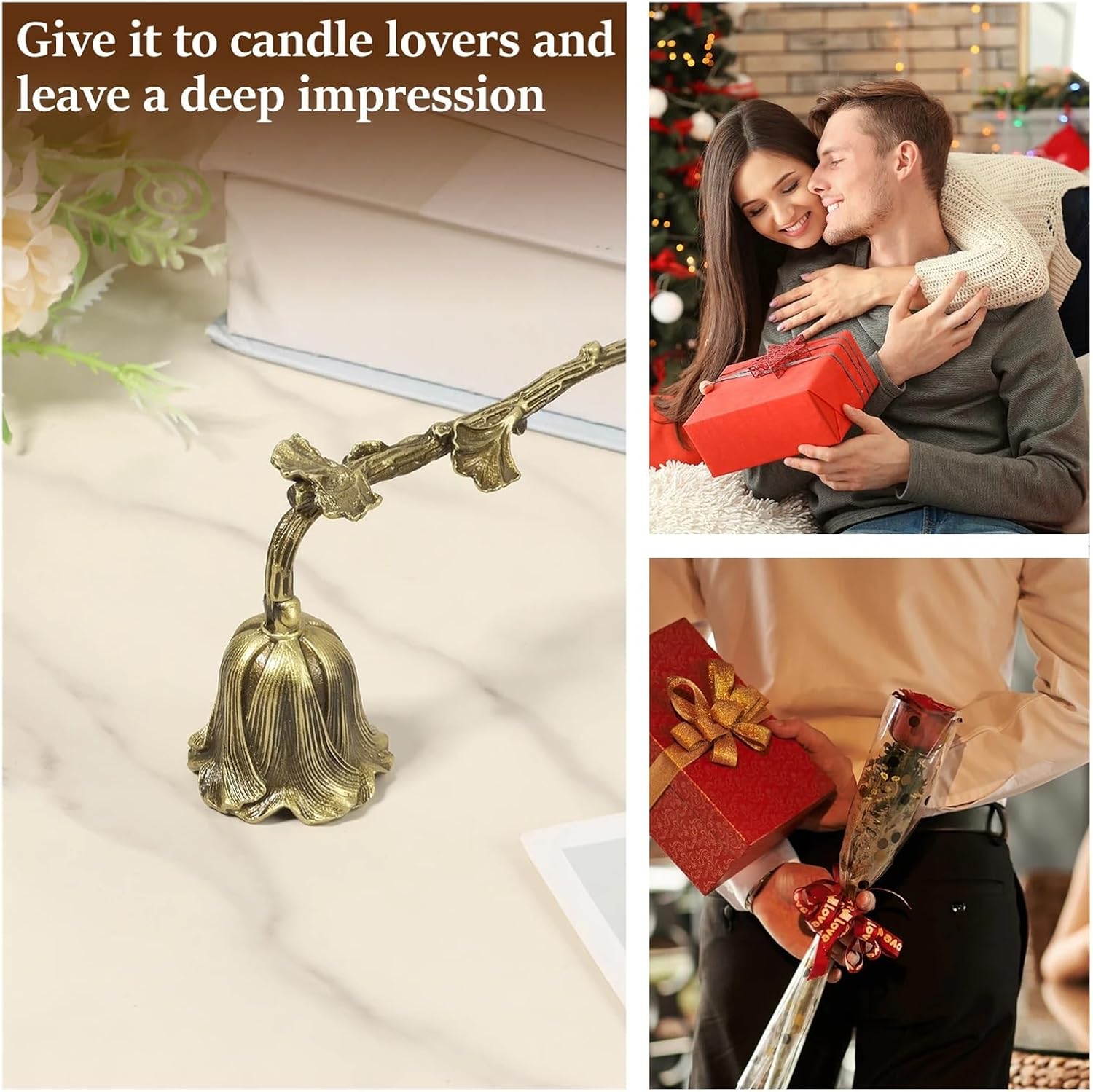 Candle Snuffer Vintage Candle Snuffer Metal Stopper Wick Long Handle Extinguishing Tool Home Decor Flame PutOut