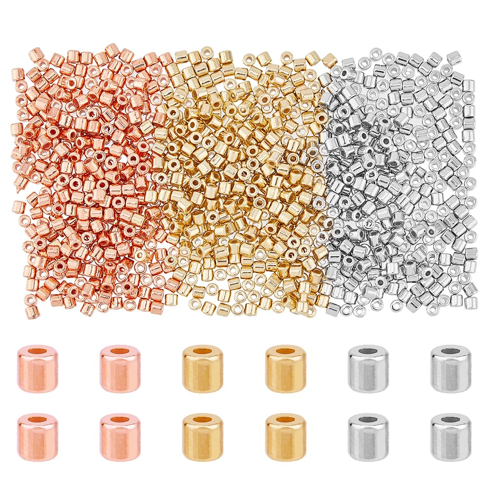 Cuentas espaciadoras para hacer joyas y manualidades en casa con estilo tricolor