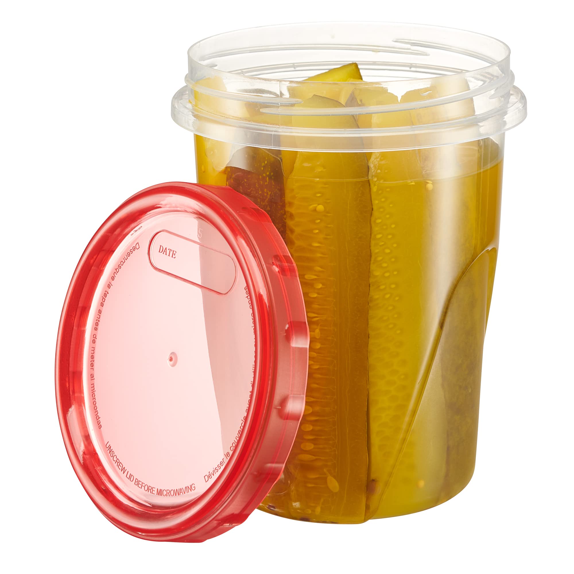 Amazon|PLASTICPRO ツイストキャップ食品保存容器 12個パック 赤い Amazon|PLASTICPRO ツイストキャップ食品保存容器 12個パック 赤い