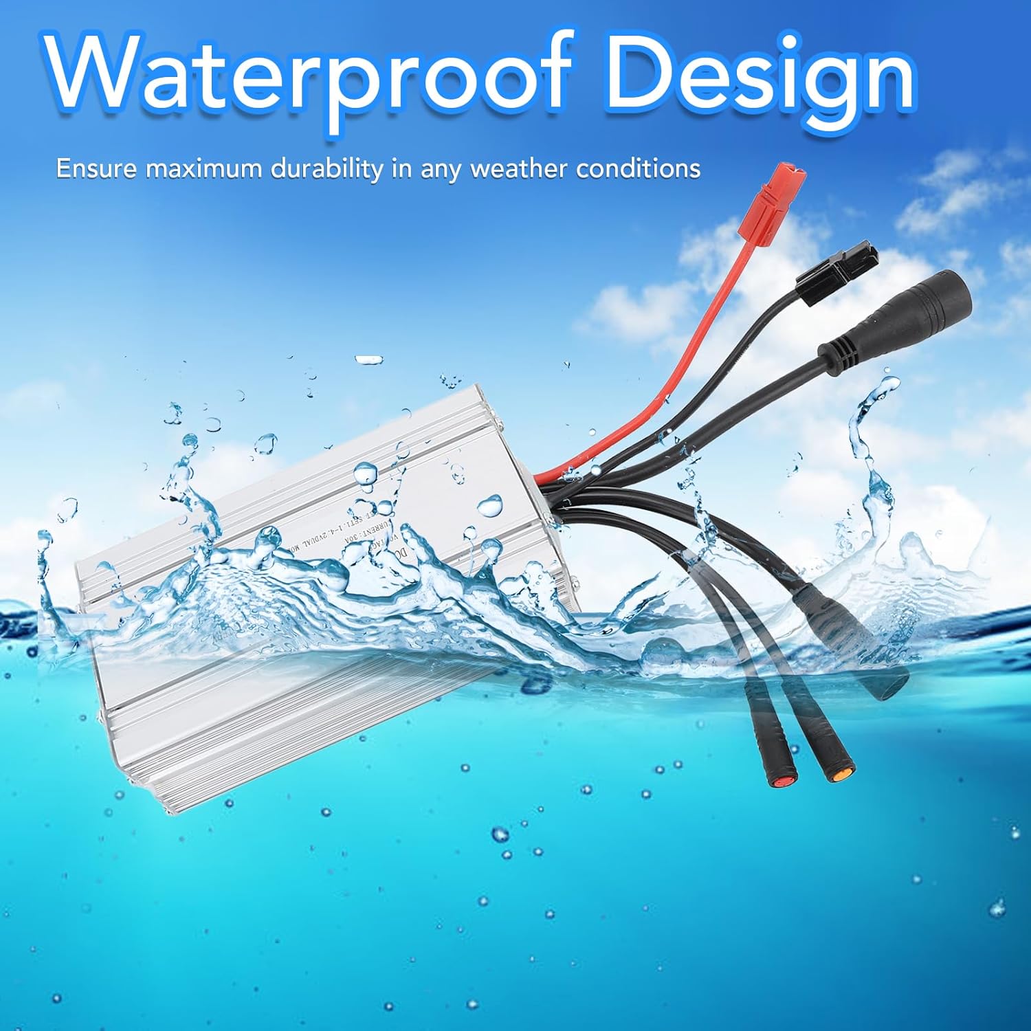 Brushless Controller, 30A Brushless Motor Controller for 1000W Power Waterproof Square Electric Bike Modification Accessory