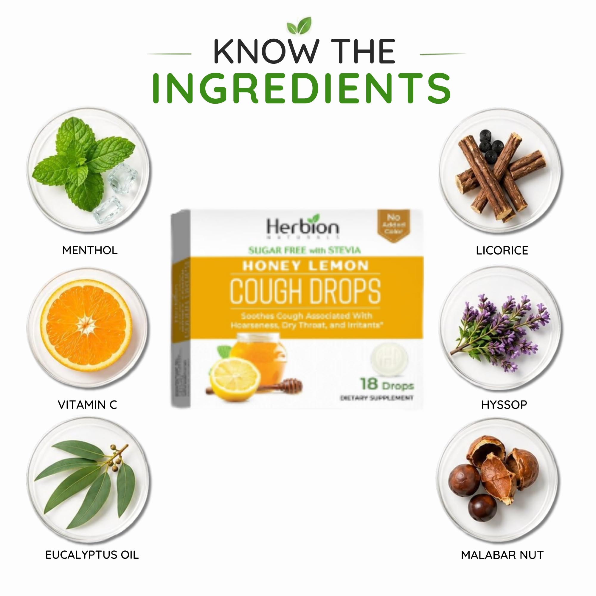 HERBION Naturals Honey Lemon Cough Drops, Natural Honey Lemon Flavor, 18 Count — Amazon image 2
