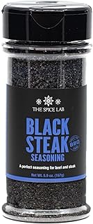 The Spice Lab Black Steak Seasoning - Premium Charcoal Seasoning For Meat - Perfect For Chicken, Pork & Beef, Infuses Rich Charcoal Grill Seasoning - Bold, Distinctive Taste, Non-gmo, Gluten-free